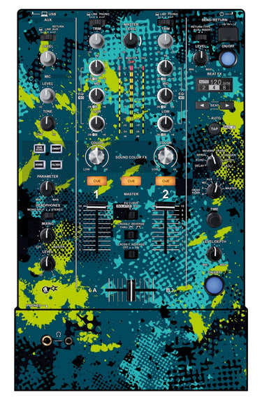 Pioneer DJ DJM 450 Skin Conflict Green